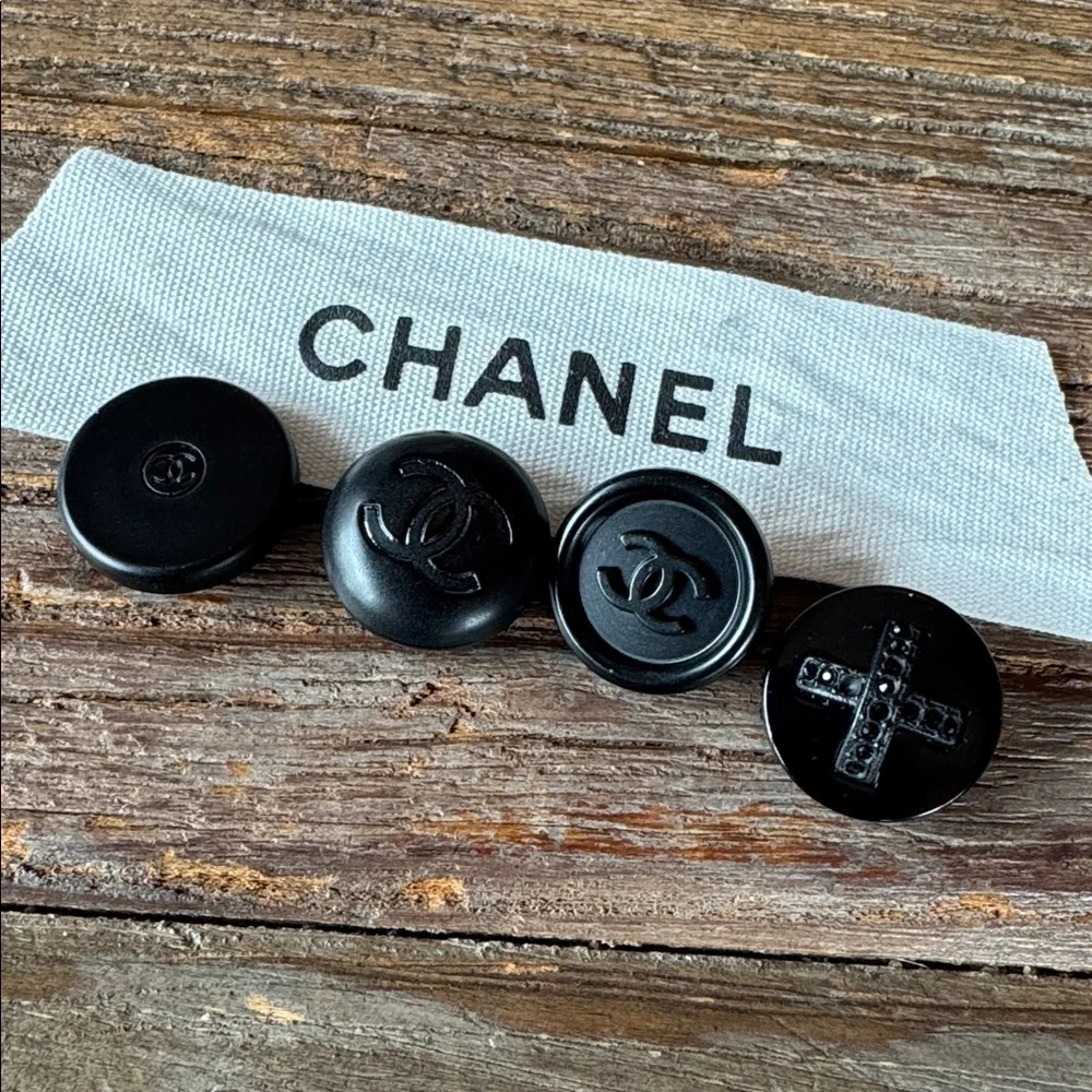 Chanel authentic assorted buttons‎ lot of 4